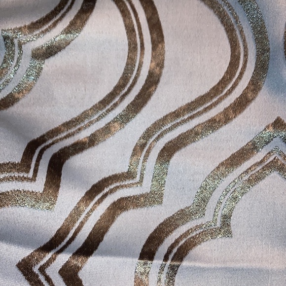 Barely used! 4 cool grey/blue color palette scheme curtain panels W 35 1/2 H 83 - Picture 3 of 4